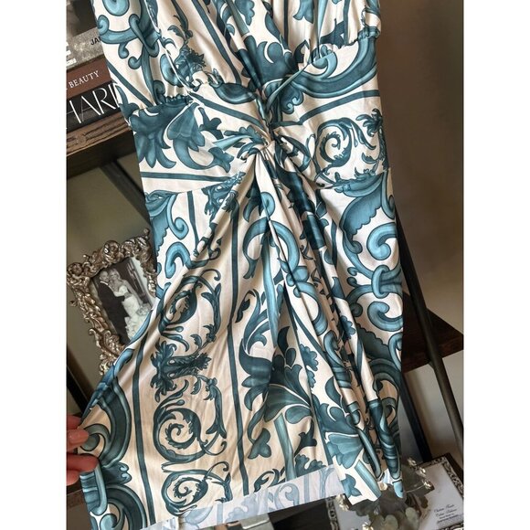 ADRIANA DEGREAS Hera Mini Dress Blue Womens Size Small - Picture 7 of 11